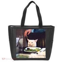 Dinner Table Cat Meme Funny Internet Yelling Tote Bag thumb 0