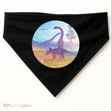 Dinosaur Landscape USA-Made Doggie Bandana