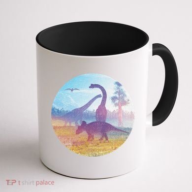 Dinosaur Landscape Coffee Mug back