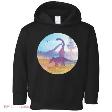 Dinosaur Landscape Toddler Hoodie