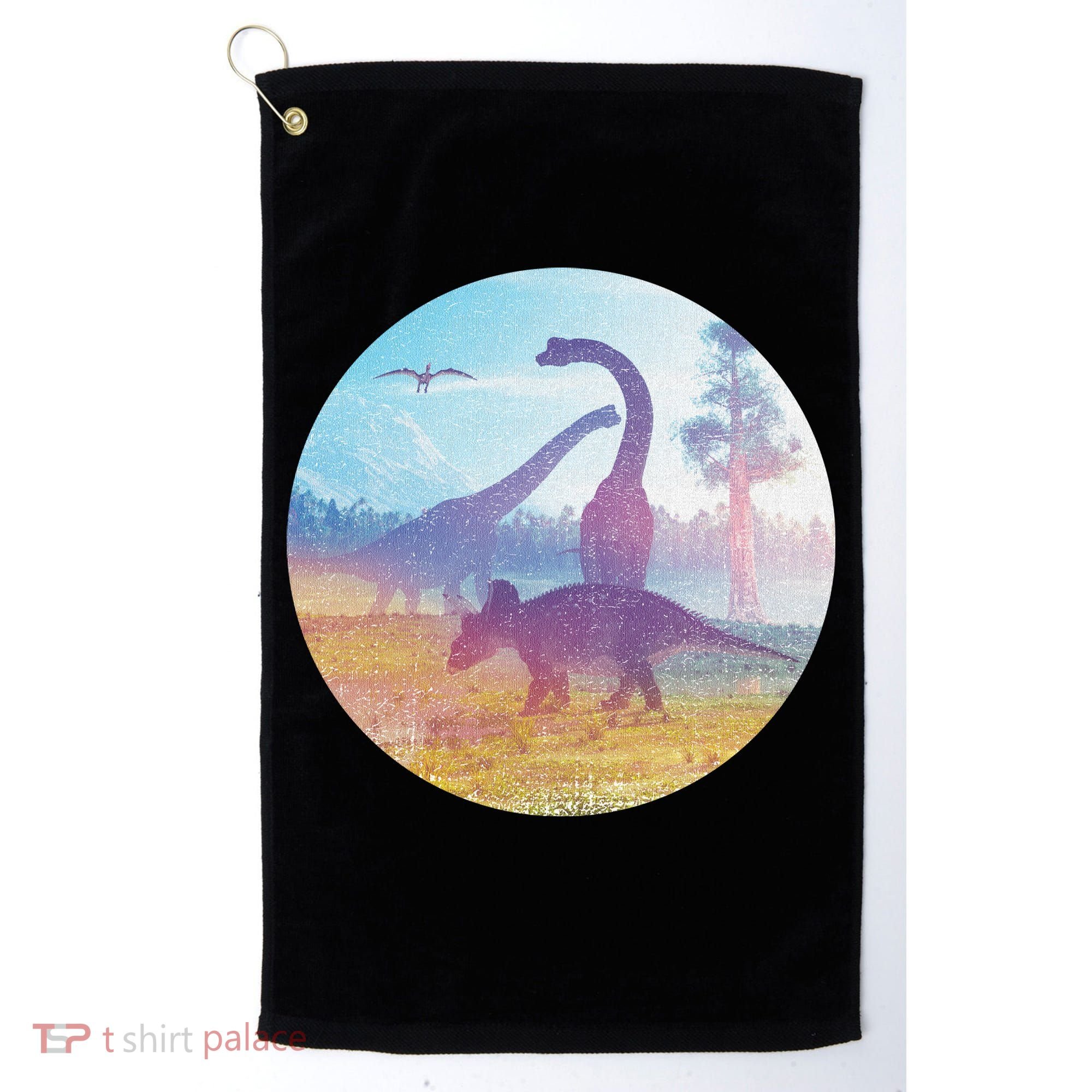 Dinosaur Landscape Golf Towel