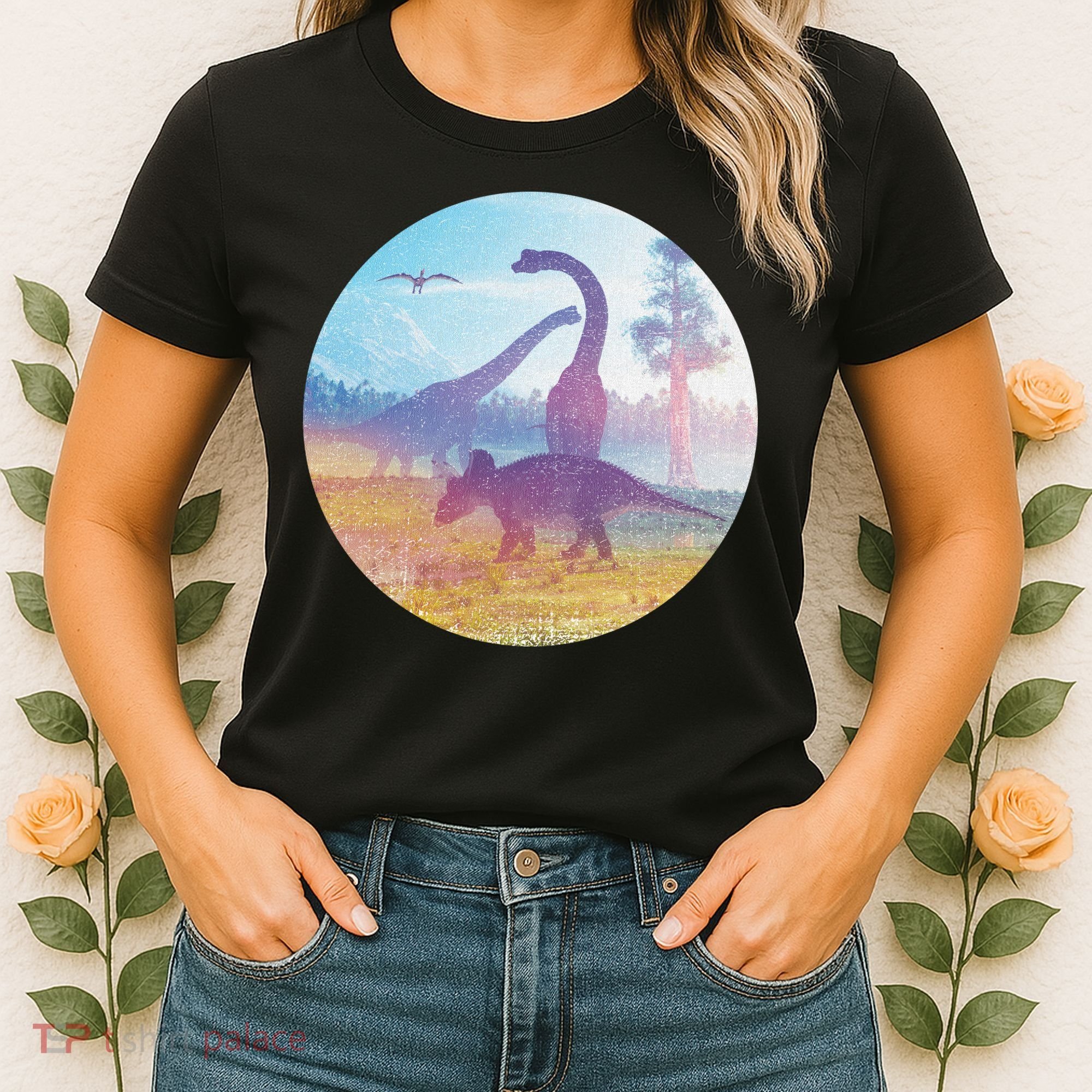 Dinosaur Landscape Women's T-Shirt