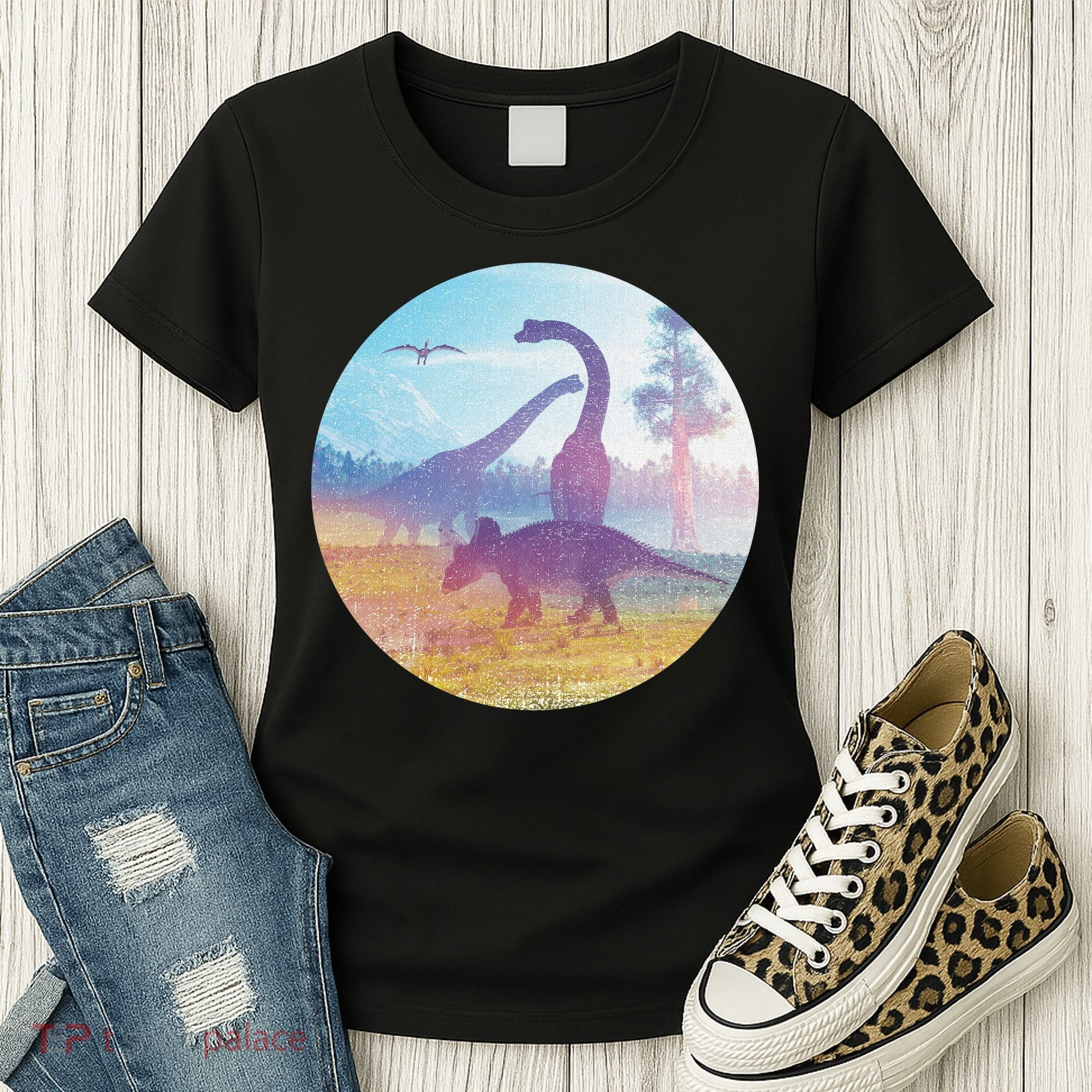 Dinosaur Landscape Women's T-Shirt