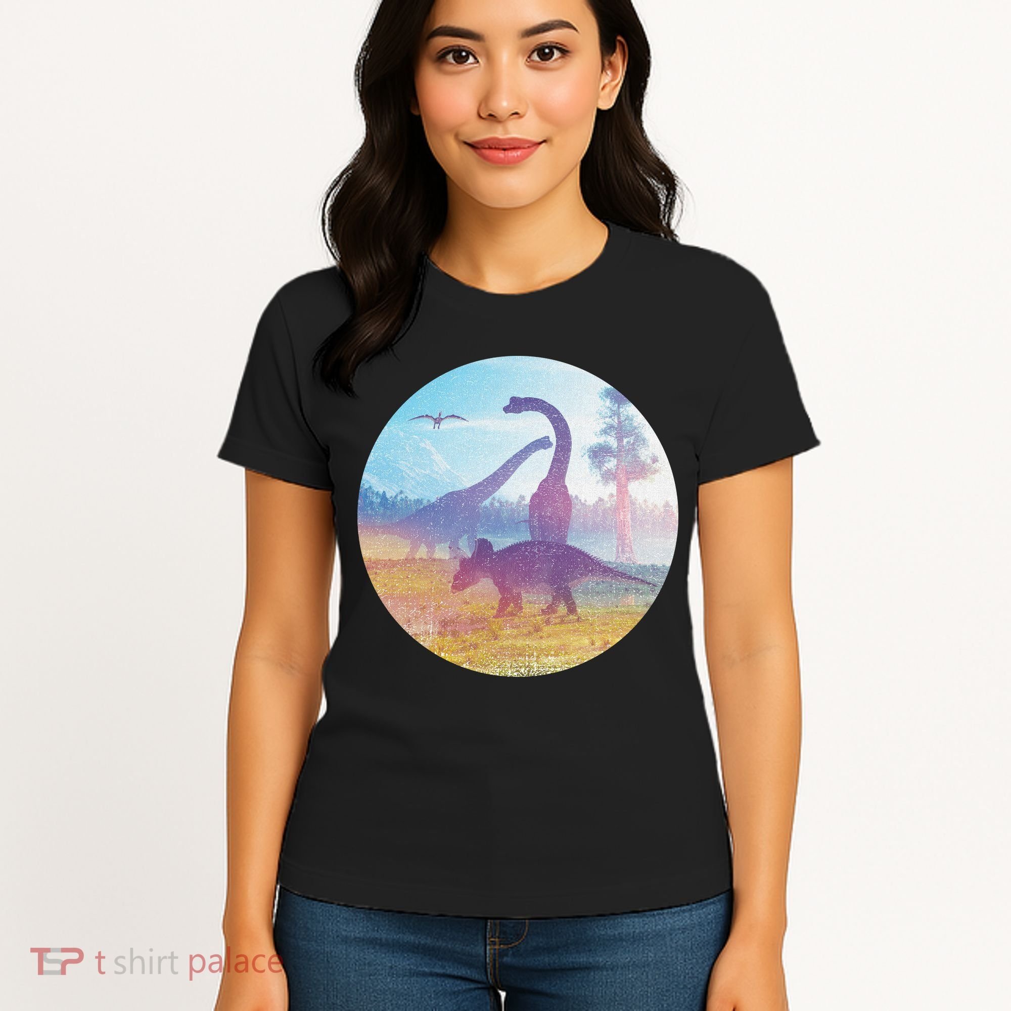 Dinosaur Landscape Women's T-Shirt