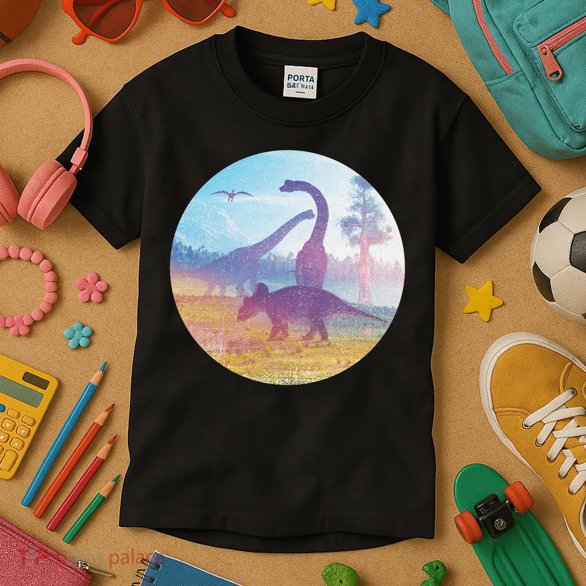Dinosaur Landscape Kids T-Shirt