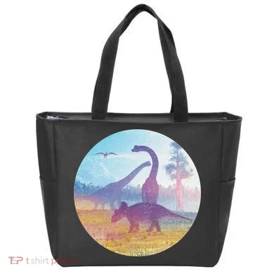 Dinosaur Landscape Tote Bag