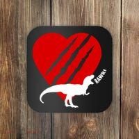 Dinosaur RAWR Valentine's Day Coaster thumb 0