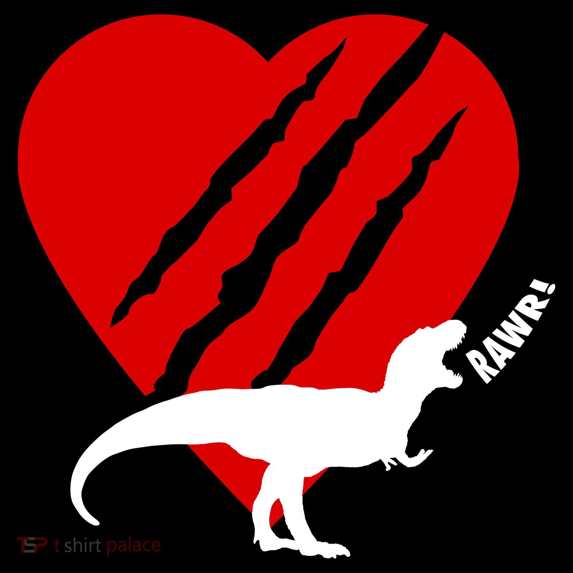 Dinosaur RAWR Valentine's Day Coaster