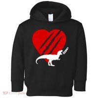 Dinosaur RAWR Valentine's Day Toddler Hoodie thumb 0