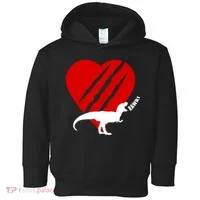 Dinosaur RAWR Valentine's Day Toddler Hoodie thumb 0