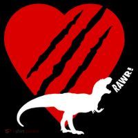 Dinosaur RAWR Valentine's Day Toddler Hoodie thumb 2