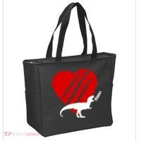 Dinosaur RAWR Valentine's Day Tote Bag thumb 2