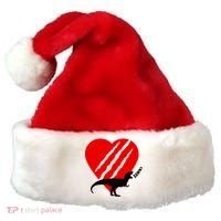 Dinosaur RAWR Valentine's Day Santa Hat thumb 0