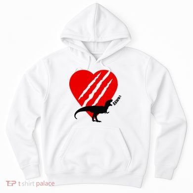 Dinosaur RAWR Valentine's Day Hoodie