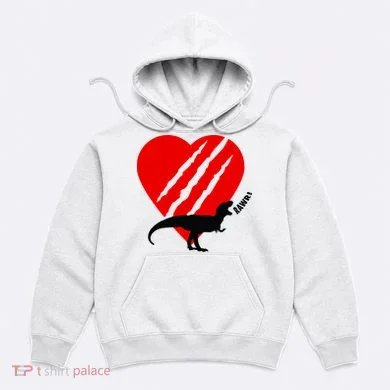 Dinosaur RAWR Valentine's Day Hoodie