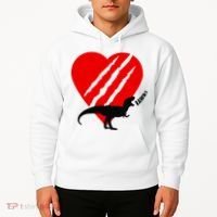 Dinosaur RAWR Valentine's Day Hoodie thumb 2