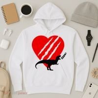 Dinosaur RAWR Valentine's Day Hoodie thumb 3