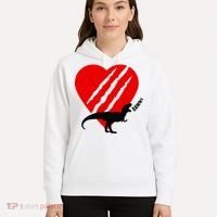 Dinosaur RAWR Valentine's Day Hoodie thumb 5