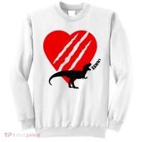 Dinosaur RAWR Valentine's Day Sweatshirt thumb 0