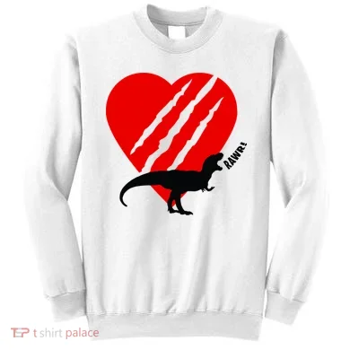 Dinosaur RAWR Valentine's Day Sweatshirt