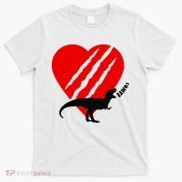 Dinosaur RAWR Valentine's Day T-Shirt thumb 0