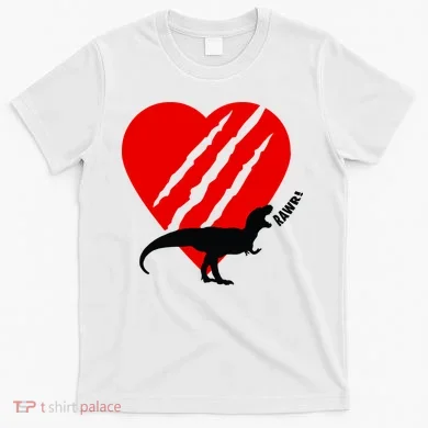 Dinosaur RAWR Valentine's Day T-Shirt