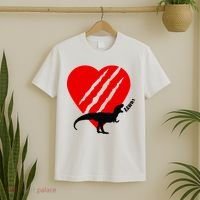 Dinosaur RAWR Valentine's Day T-Shirt thumb 2