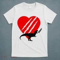 Dinosaur RAWR Valentine's Day T-Shirt thumb 5