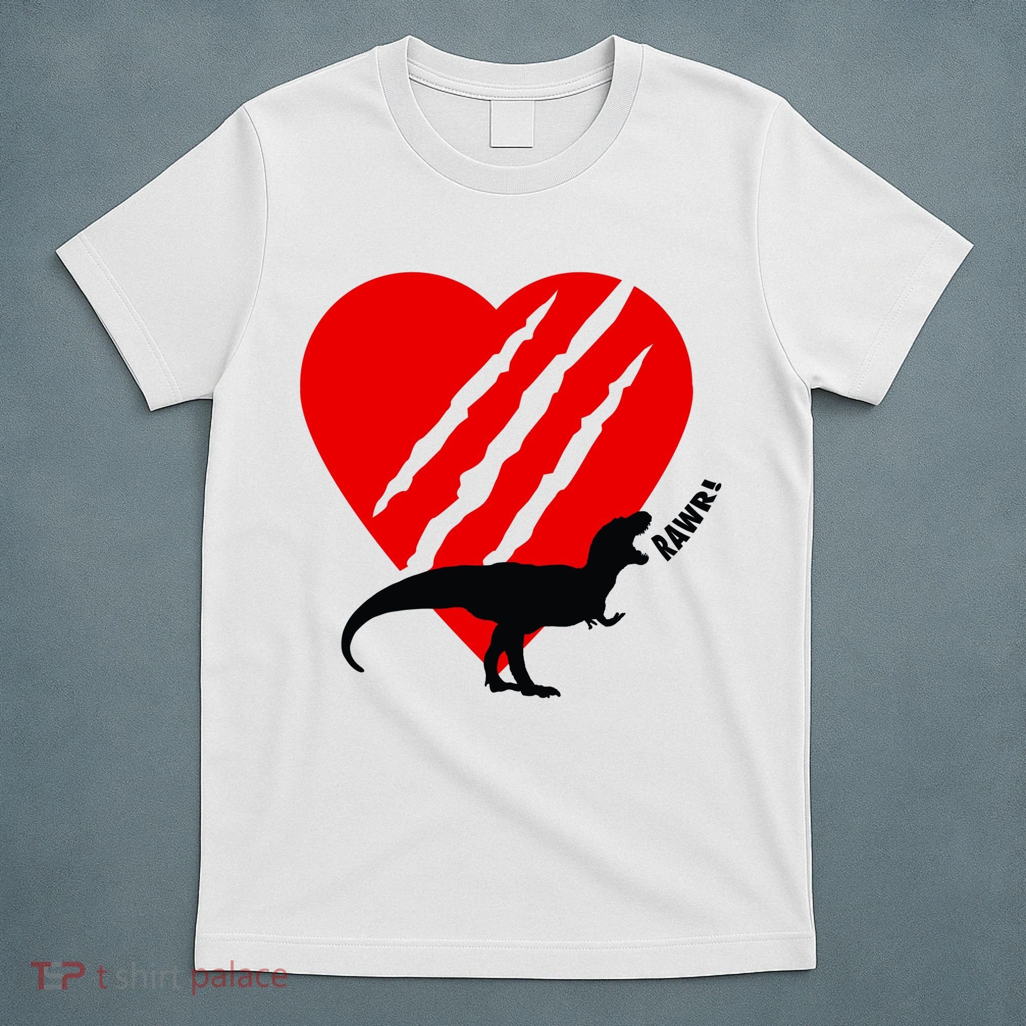 Dinosaur RAWR Valentine's Day T-Shirt