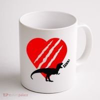 Dinosaur RAWR Valentine's Day Coffee Mug thumb 1