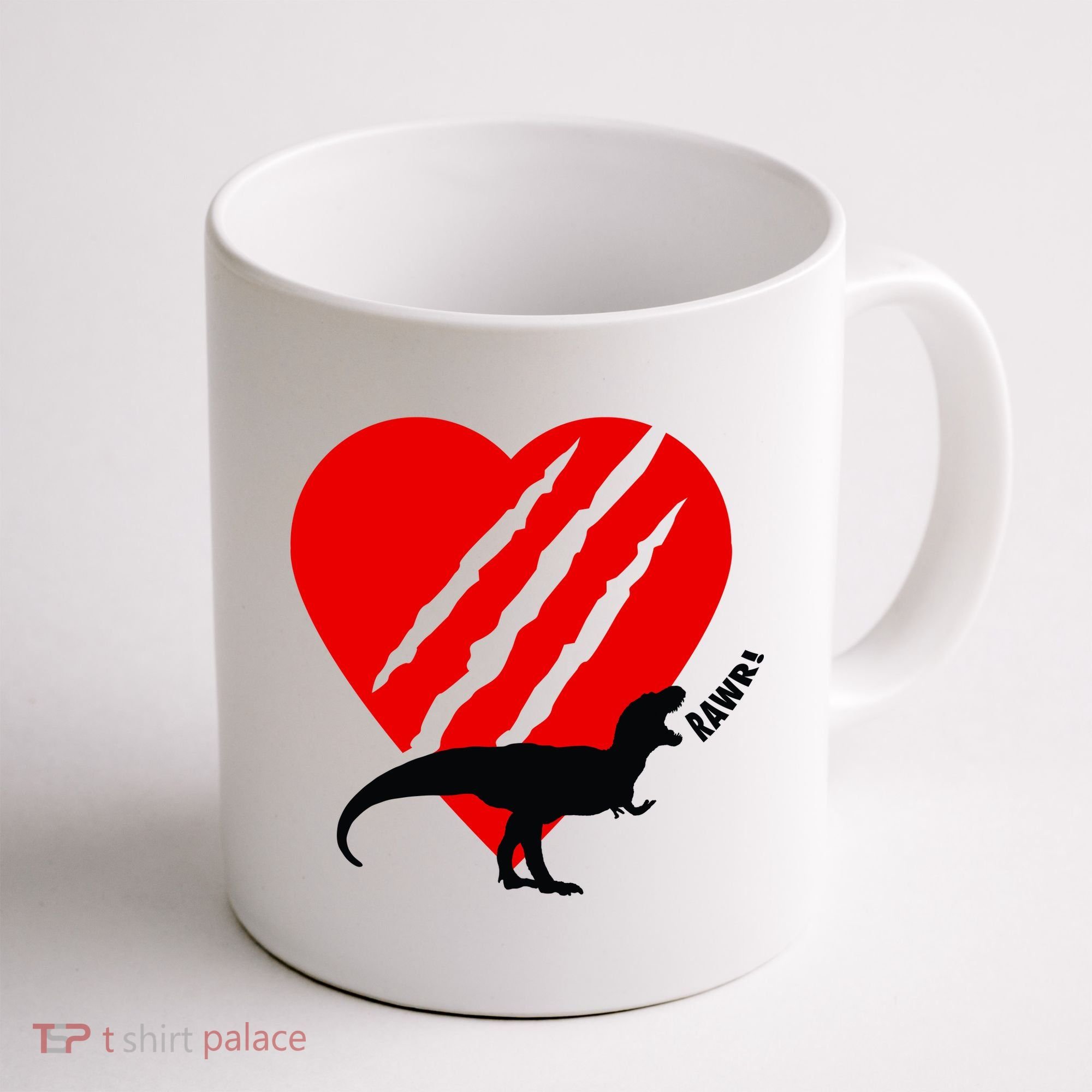 Dinosaur RAWR Valentine's Day Coffee Mug