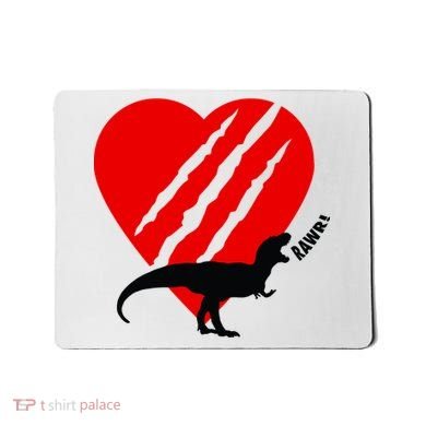 Dinosaur RAWR Valentine's Day Mousepad