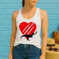 Dinosaur RAWR Valentine's Day Women's Tank Top thumb 2