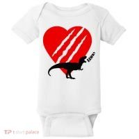 Dinosaur RAWR Valentine's Day Baby Bodysuit thumb 0