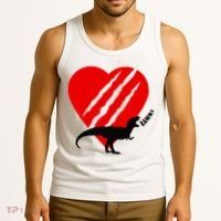 Dinosaur RAWR Valentine's Day Tank Top thumb 3