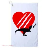 Dinosaur RAWR Valentine's Day Golf Towel thumb 0