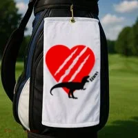 Dinosaur RAWR Valentine's Day Golf Towel thumb 2
