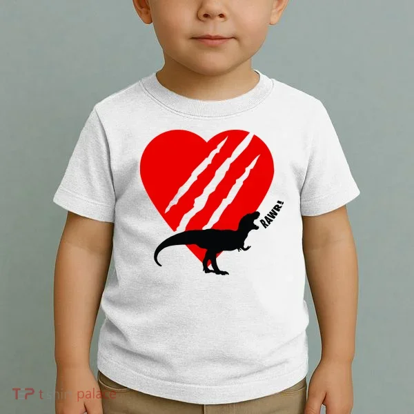 Dinosaur RAWR Valentine's Day Toddler T-Shirt