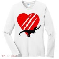 Dinosaur RAWR Valentine's Day Women's Long Sleeve Shirt thumb 0