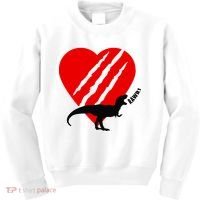 Dinosaur RAWR Valentine's Day Kids Sweatshirt thumb 0