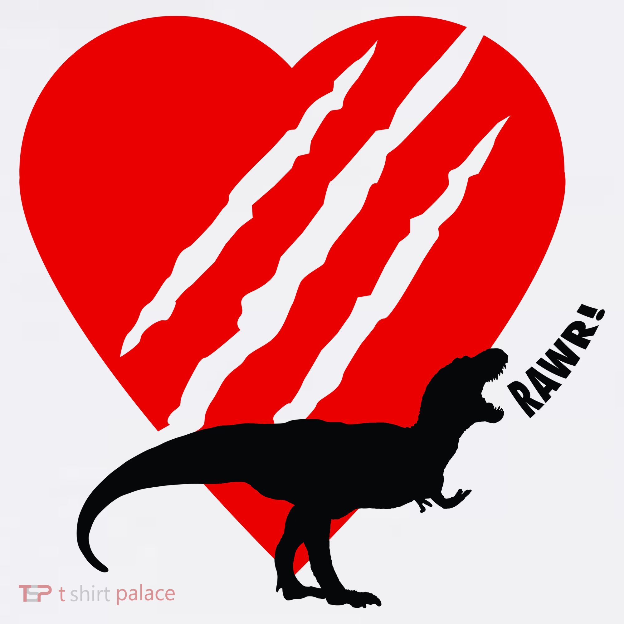 Dinosaur RAWR Valentine's Day Kids Hoodie