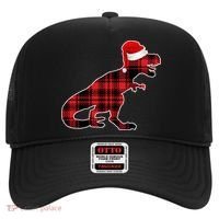Dinosaur Santa Plaid Hat thumb 0