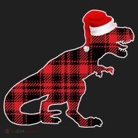 Dinosaur Santa Plaid Hat thumb 2