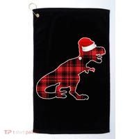 Dinosaur Santa Plaid Golf Towel thumb 0