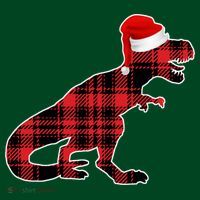 Dinosaur Santa Plaid Hoodie thumb 7