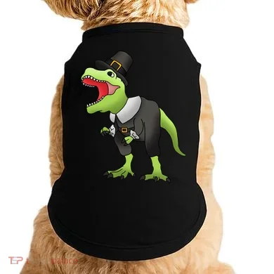 Dinosaur Thanksgiving Pilgrim Doggie Tank