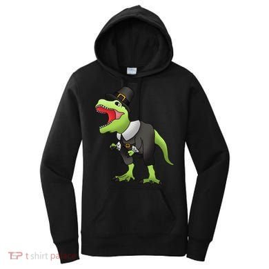 Dinosaur Thanksgiving Pilgrim Women's Hoodie