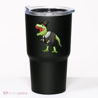 Dinosaur Thanksgiving Pilgrim Tumbler thumb 0