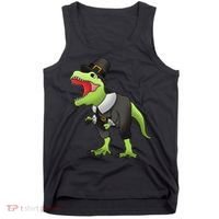 Dinosaur Thanksgiving Pilgrim Tank Top thumb 0