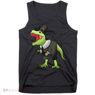 Dinosaur Thanksgiving Pilgrim Tank Top